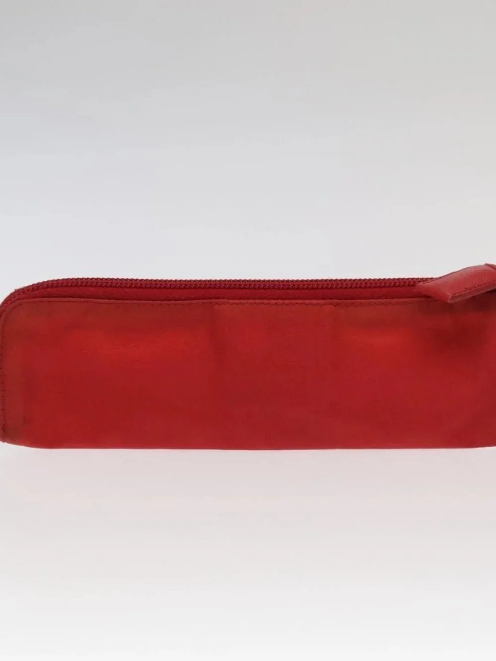 PRADA Sports Pouch Nylon 2 Set Red Beige Auth bs20324
